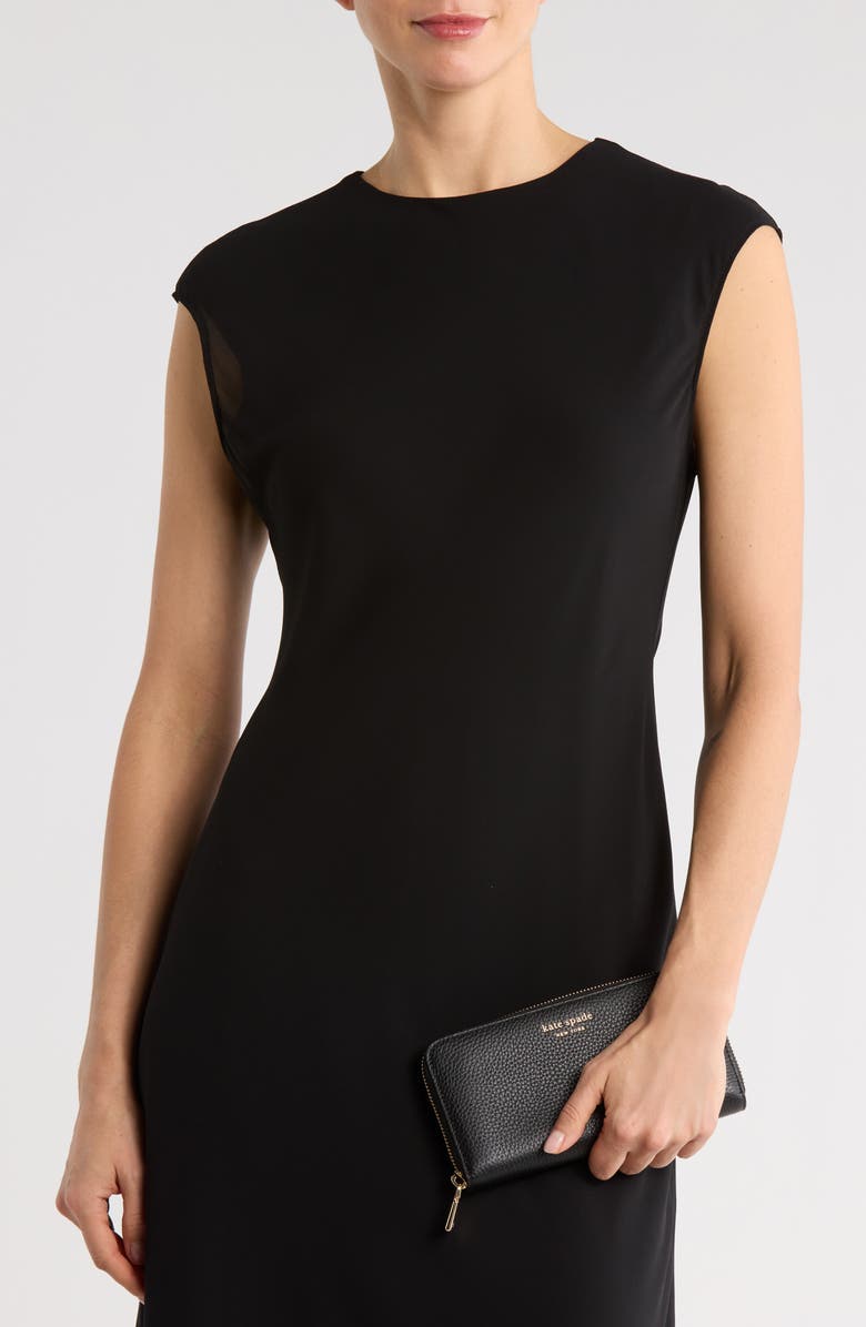 Kate Spade New York taylor zip around continental wallet, Alternate, color, Black