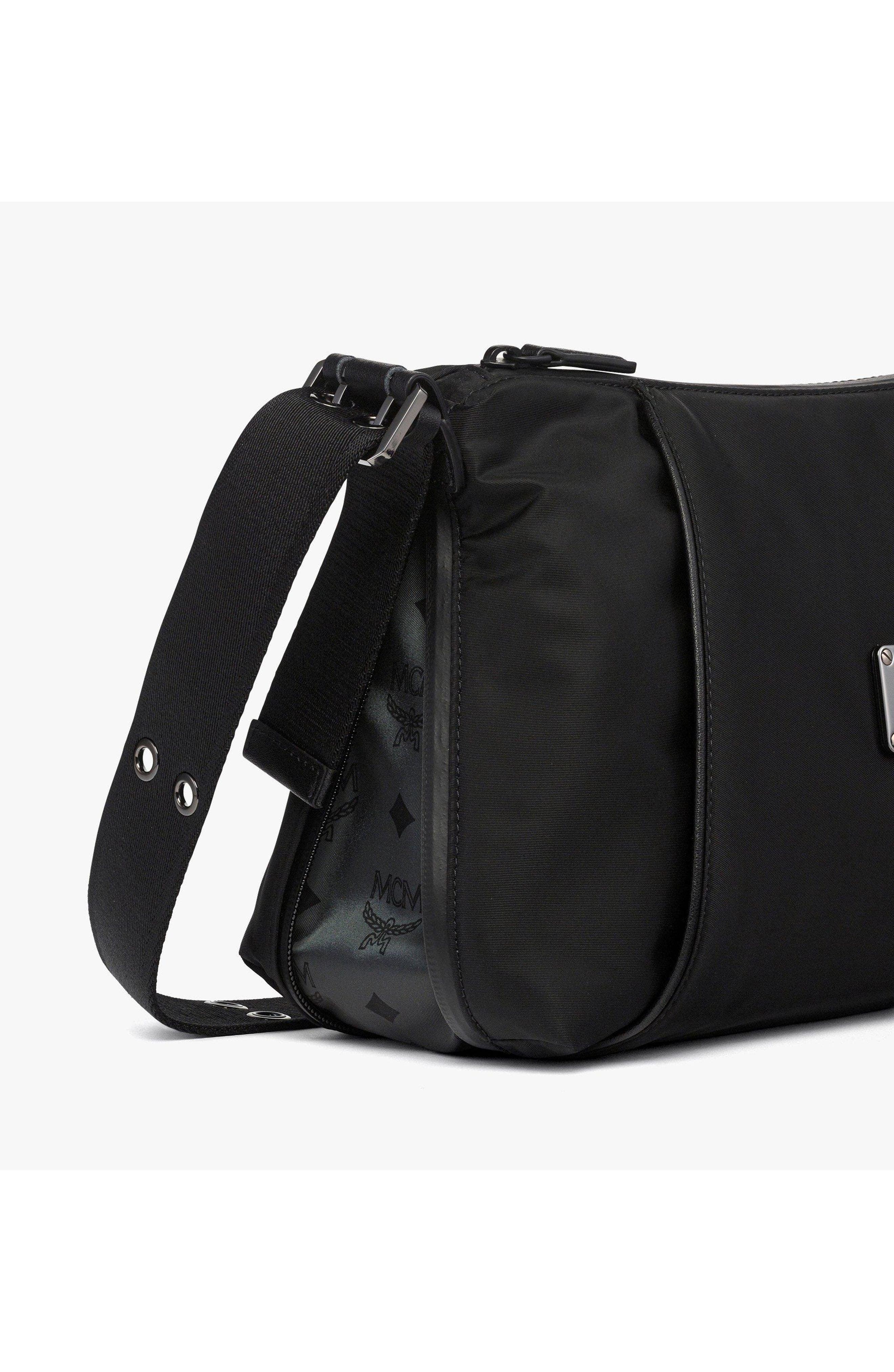 Small Aren Nova Crossbody in Monogram ECONYL®, Alternate, color, Black