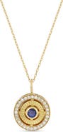 Bony Levy 18K El Mar Gemstone & Diamond Circle Pendant Necklace (Online Trunk Show)