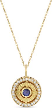 Bony Levy 18K El Mar Gemstone & Diamond Circle Pendant Necklace (Online Trunk Show)