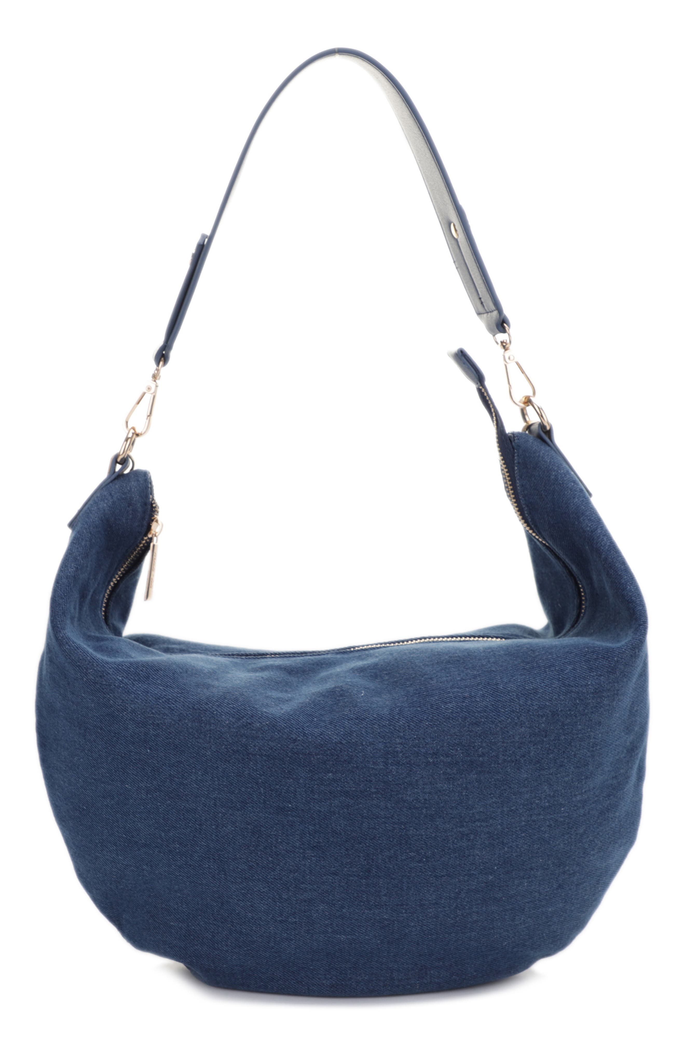 Mali + Lili Megan Denim Hobo Sling Bag, Main, color, 