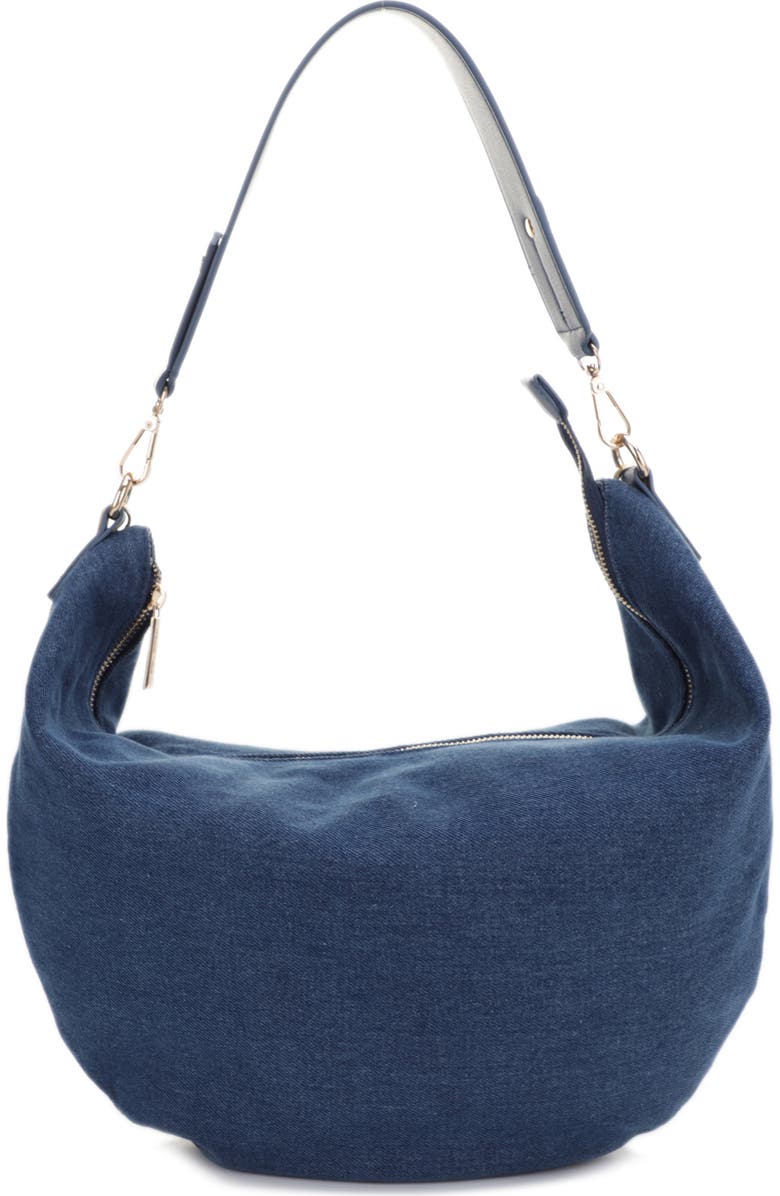 Mali + Lili Megan Denim Hobo Sling Bag, Main, color,