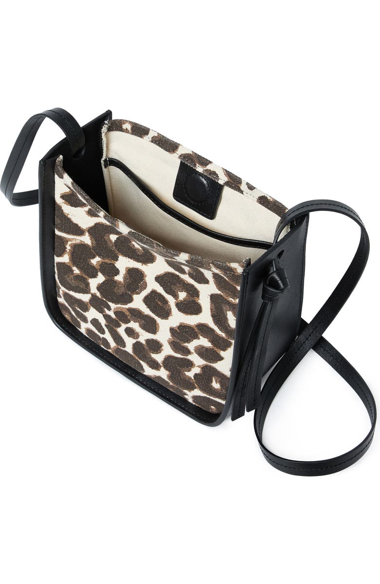 Loeffler Randall Turned Out Crossbody Bag, Alternate, color, Black/ Leopard