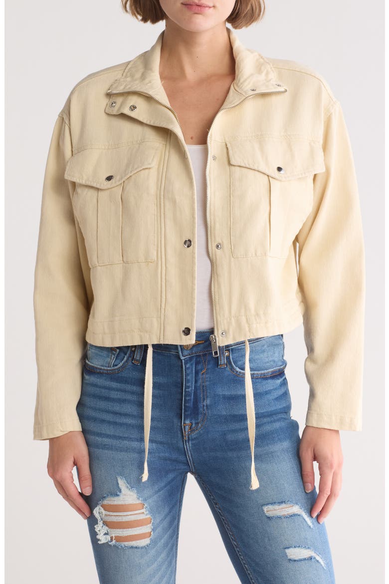 Crop Cargo Jacket, Main, color, ECRU