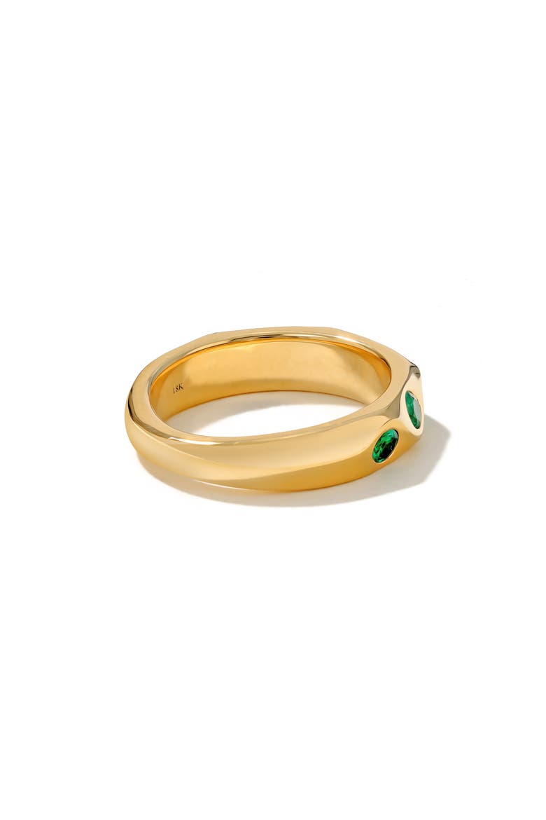 Sculpted Wave Ring, Alternate, color, EMERALD