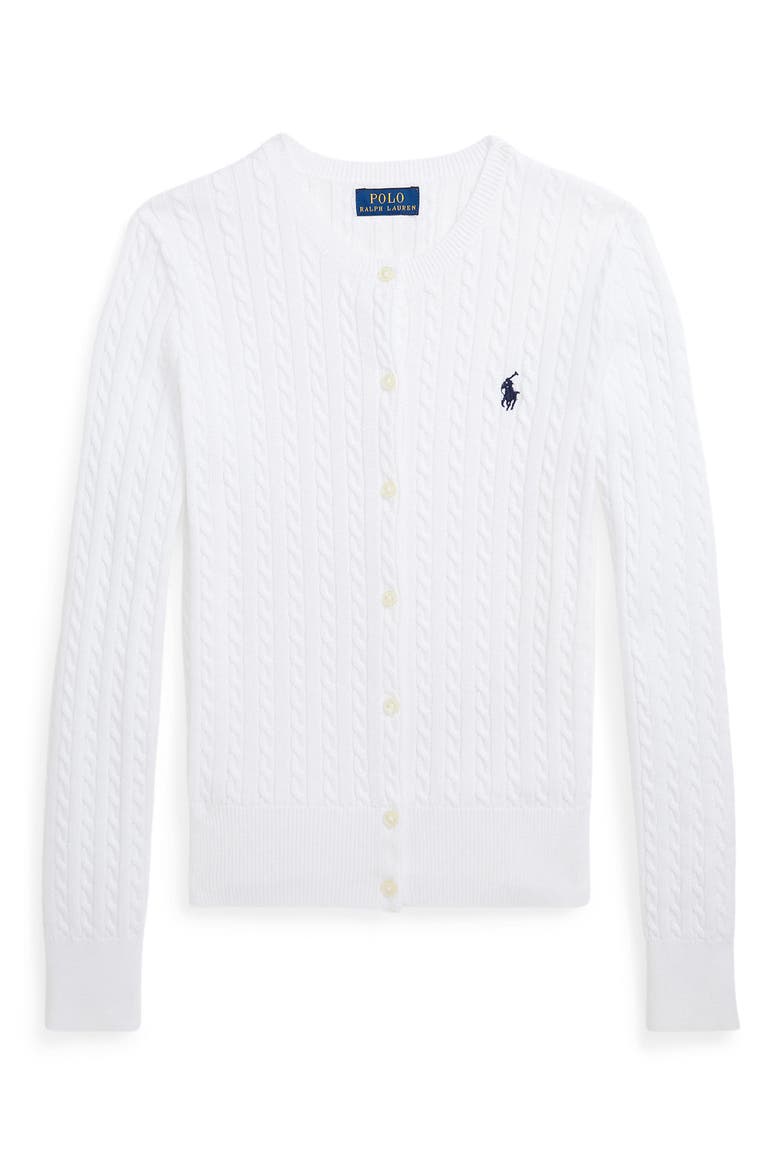 Kids' Mini Cable Knit Sweater, Main, color, WHITE