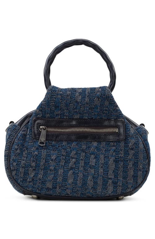 Patricia Nash Milburn Cable Knit Bucket Bag In Blue
