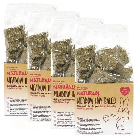 Meadow Hay Bales 4 Pack, Small Animal Treat