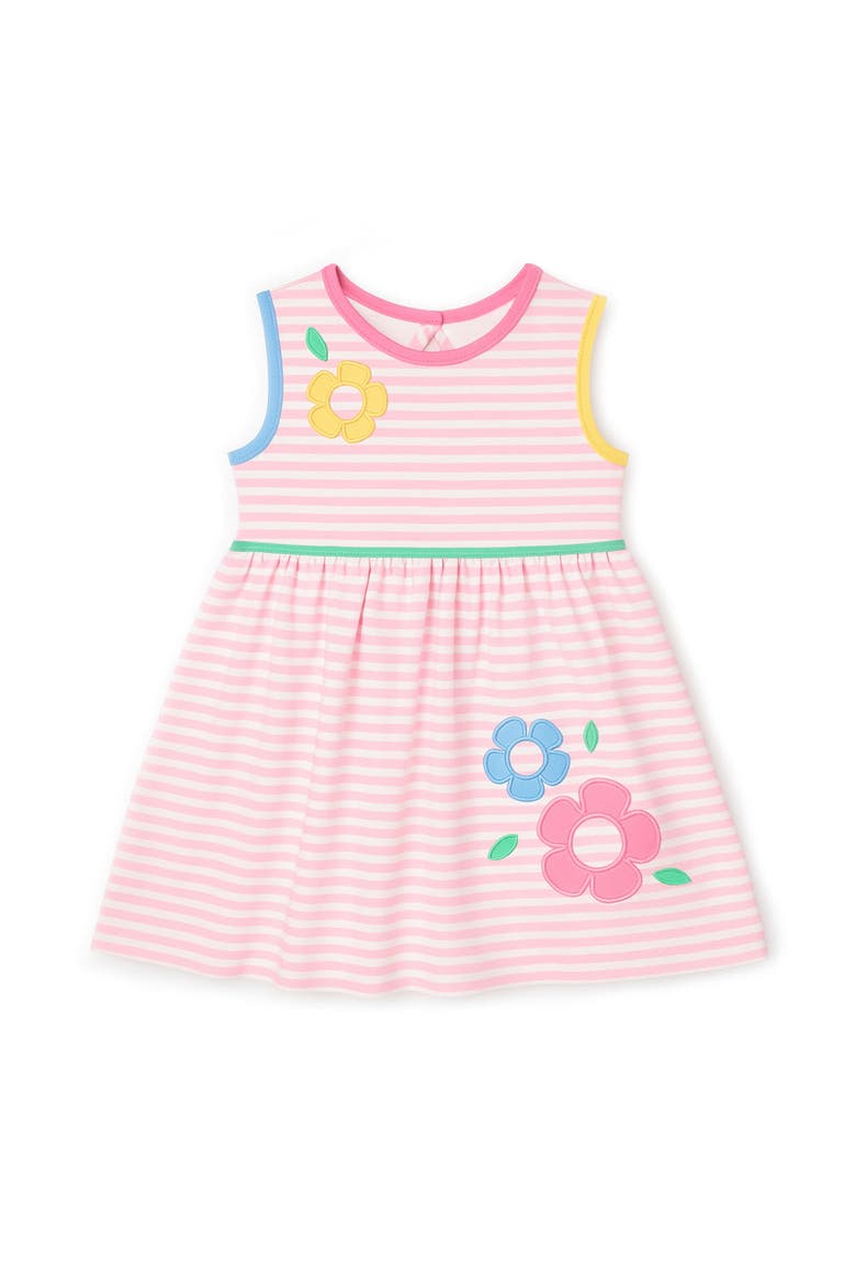 Stripe Knit Dress With Flowers, Main, color, Pink/White