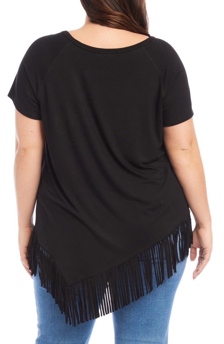 Karen Kane Angled Fringe Top, Alternate, color,