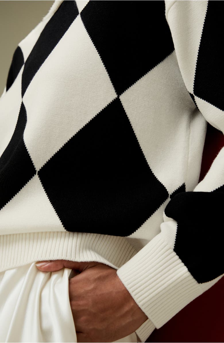 Lilysilk Argyle Preppy Wool Sweater, Alternate, color, 