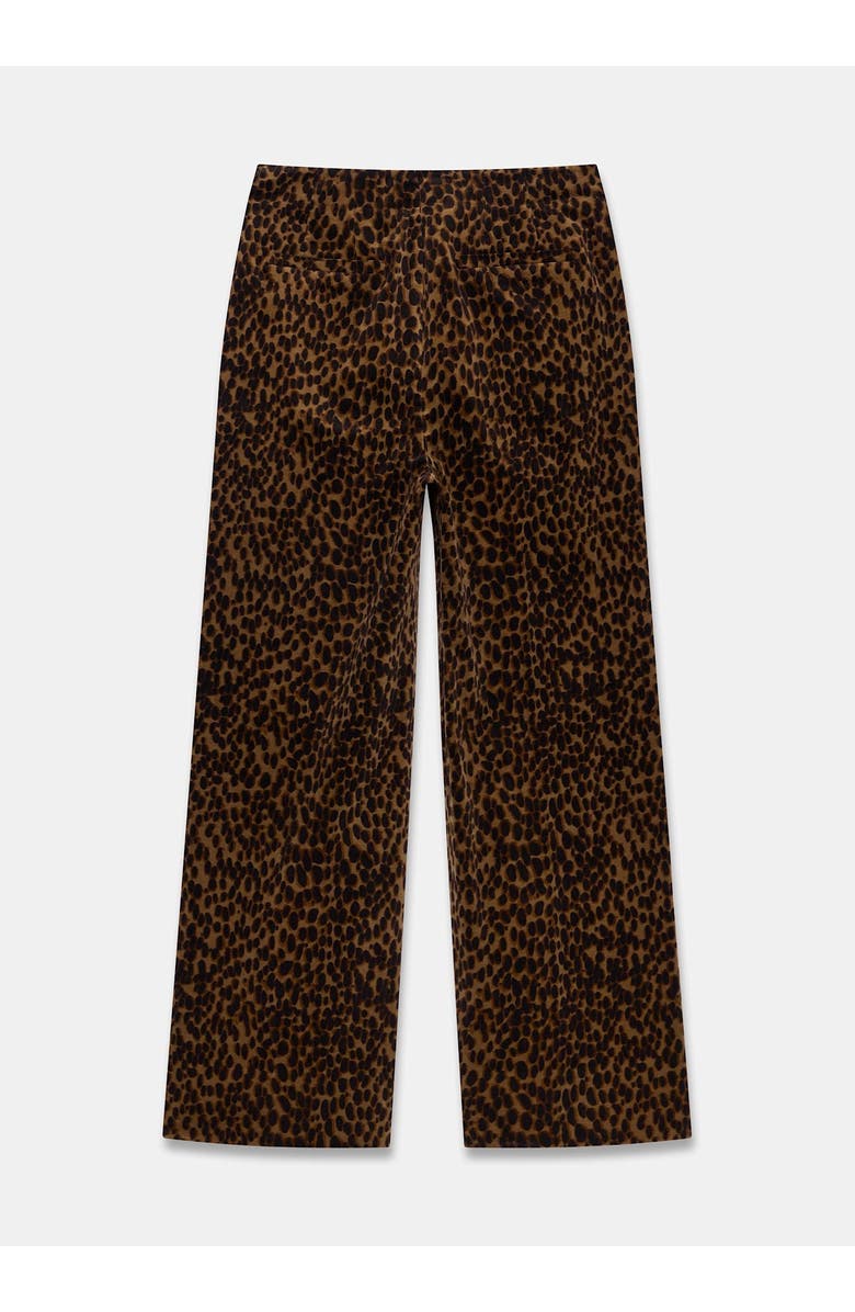 MINT VELVET Leopard Print Velvet Straight Trousers, Alternate, color, Brown
