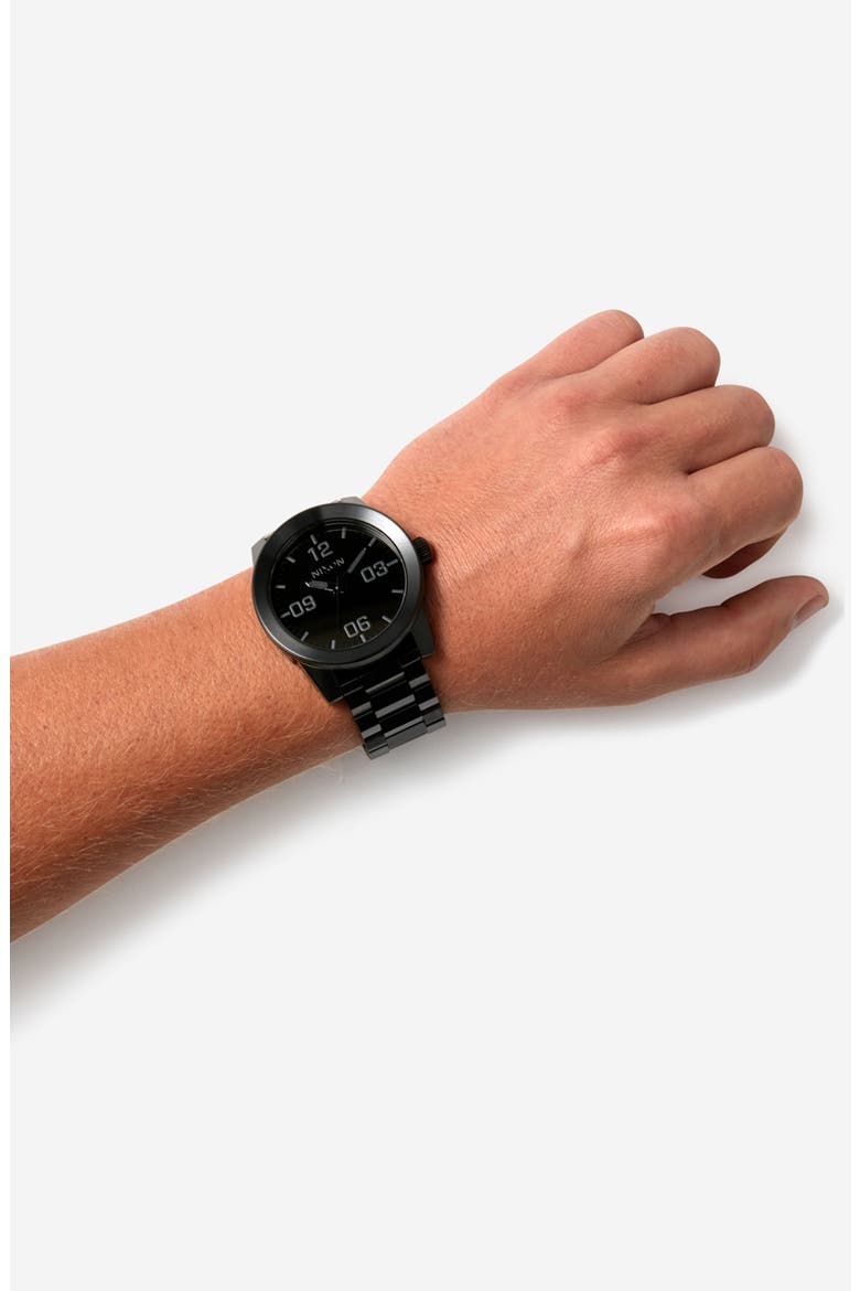 The Corporal Bracelet Watch, 48mm, Alternate, color, All Black