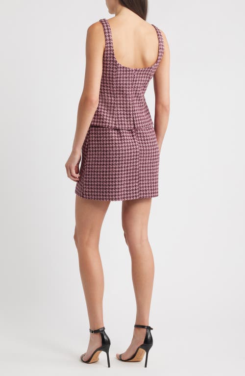 Likely Calissa Houndstooth Minidress In Purple