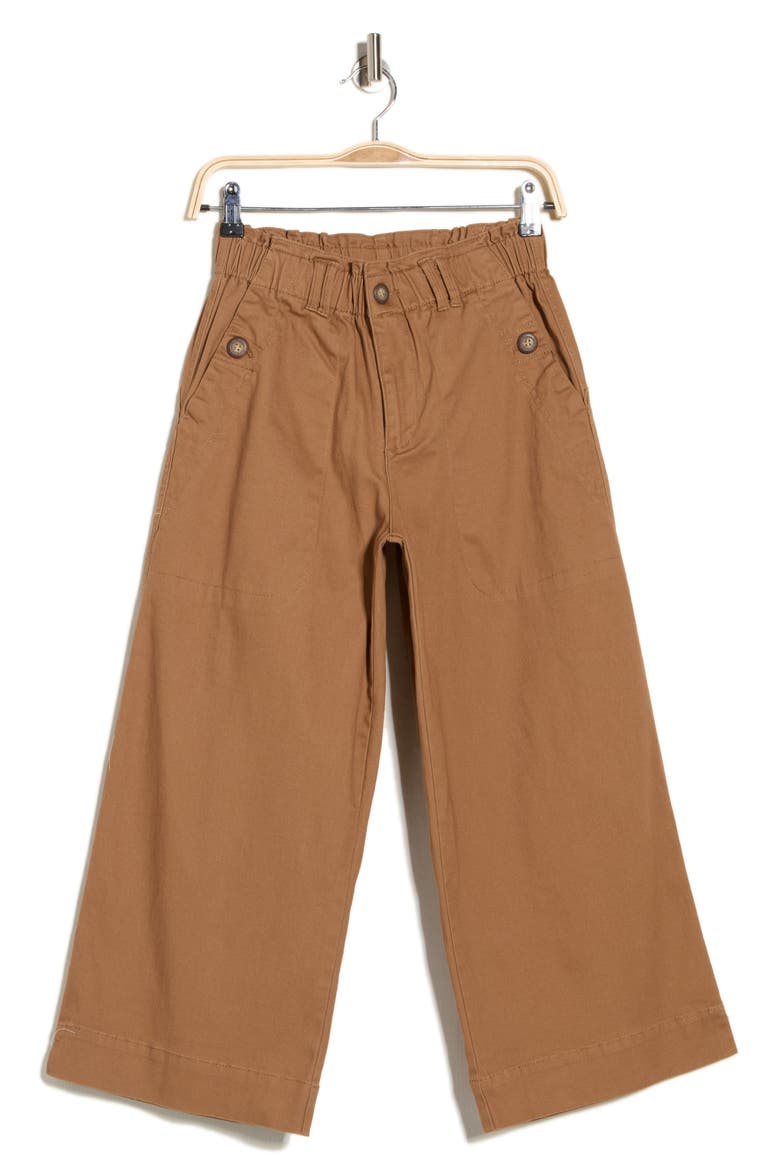 High Waist Crop Wide Leg Pants, Main, color, CANDIED WALNUT