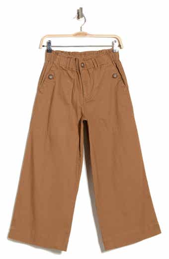 High Waist Crop Wide Leg Pants