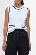 Barbour Amy Contrast Detail Sleeveless Cotton Sweater