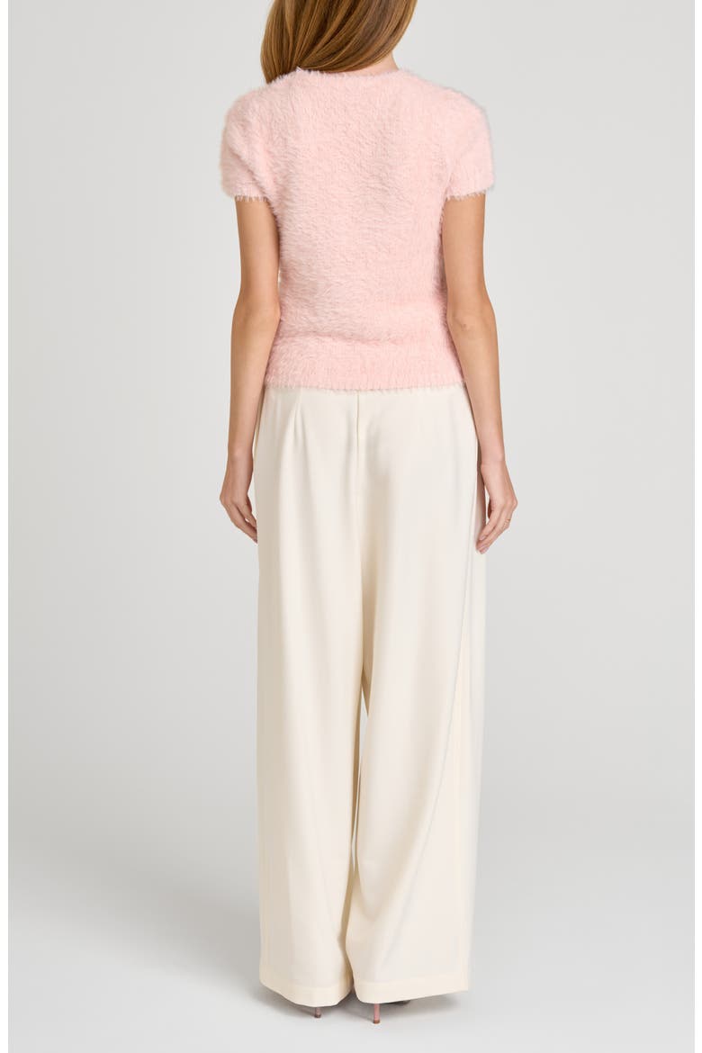 Hannah Short Sleeve Sweater, Alternate, color, TEA ROSE