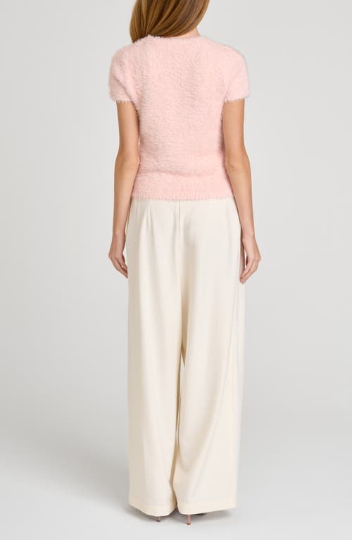 Wayf Hannah Short Sleeve Sweater In Pink