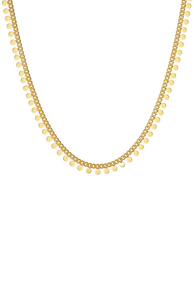 Satya Jewelry Shine a Light Coin Chain Necklace, Main, color, Gold