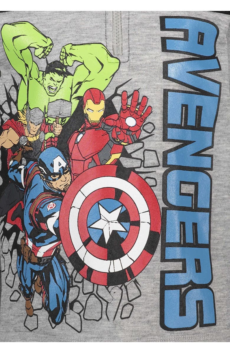 Marvel Half Zip Hoodie, Alternate, color, Avengers Multicolor