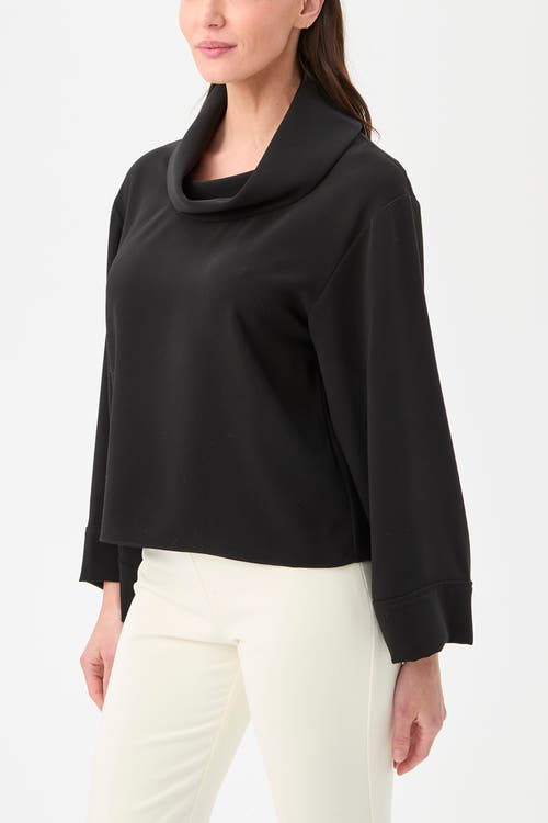 Trina Turk Staged Folded Neckline Top In Black