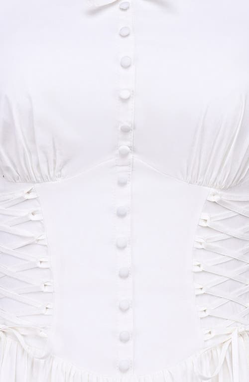 House Of Cb Sienna Sleeveless A-line Dress In White