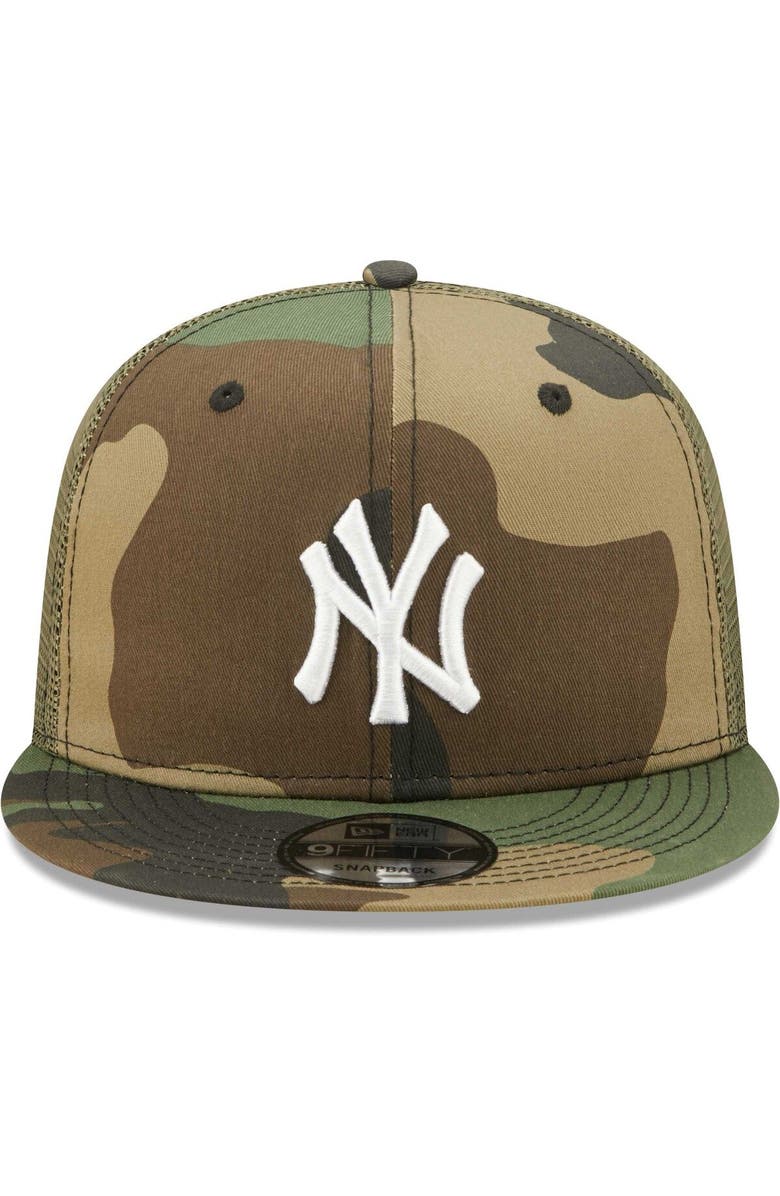 New Era Men's New Era Camo New York Yankees Trucker 9FIFTY Snapback Hat, Alternate, color, 