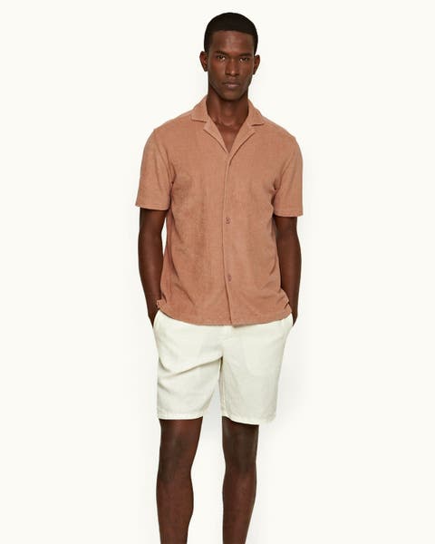 Cornell Linen Easy Tailored Fit Washed Linen Shorts