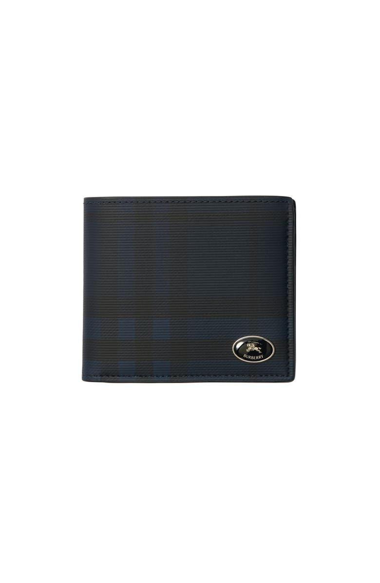 Burberry Check Bifold Wallet, Main, color, Navy