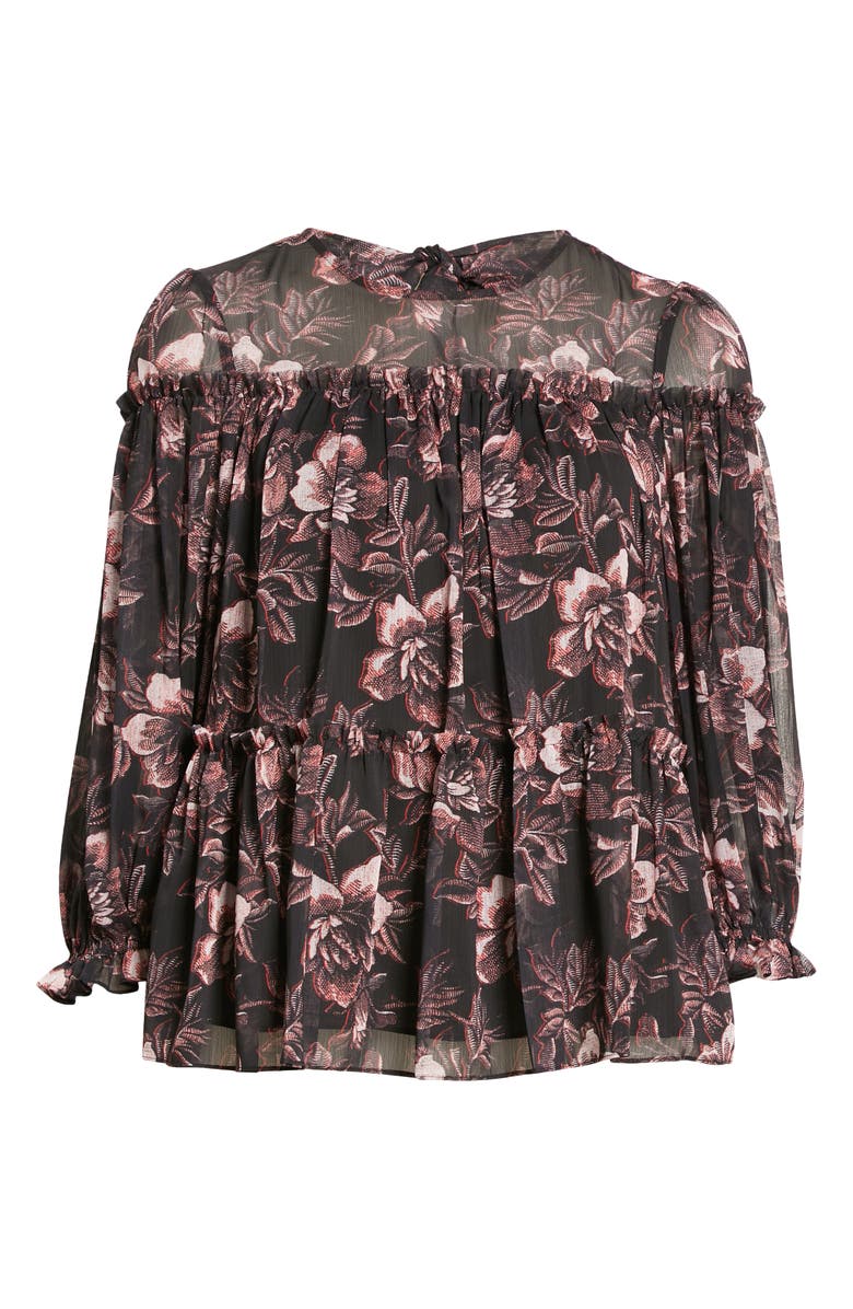 Ted Baker London Ballou Tiered Chiffon Blouse, Alternate, color, 