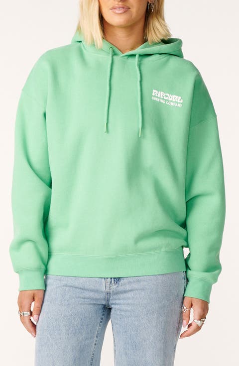 Surf Puff Print Graphic Hoodie