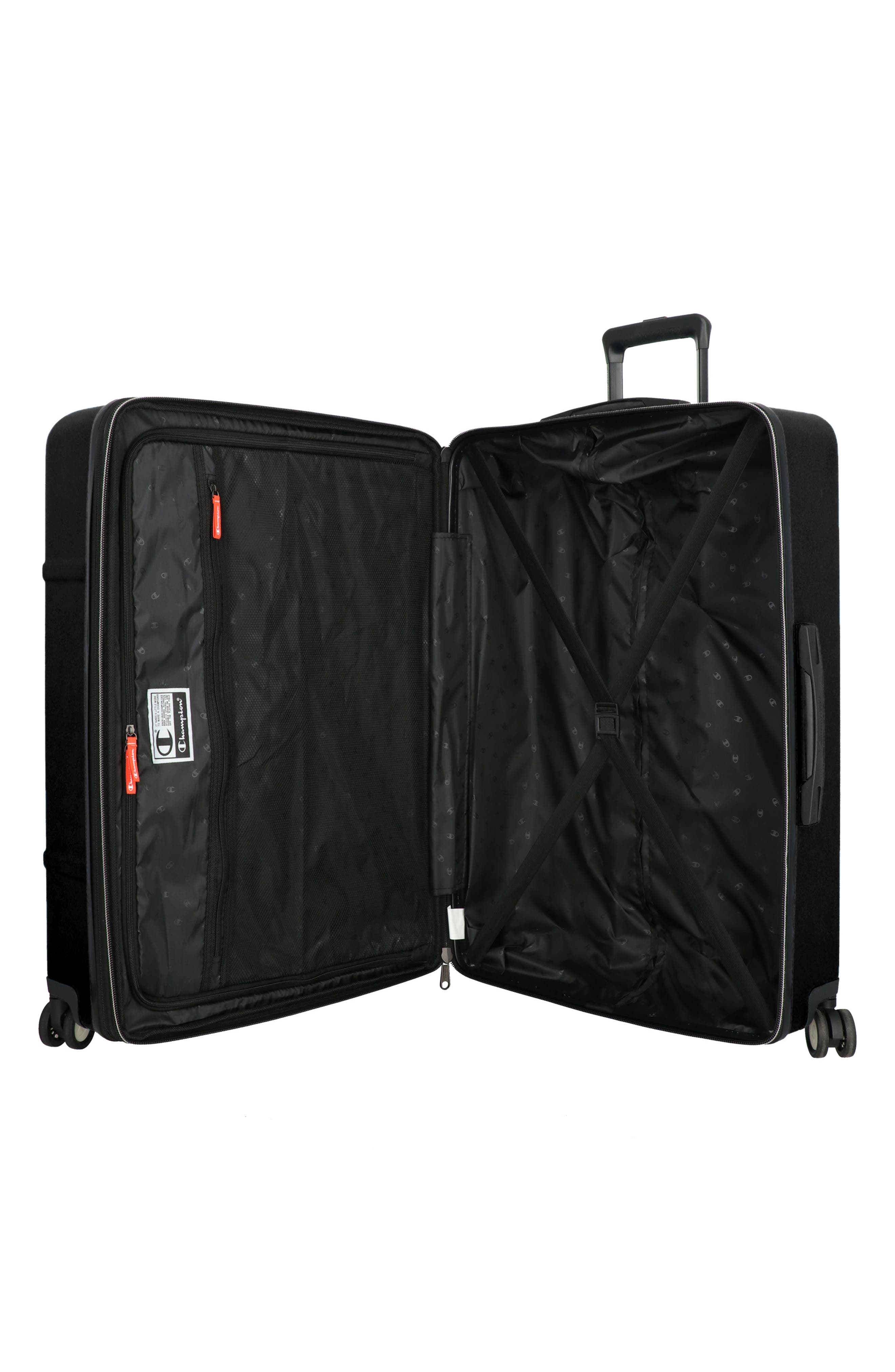 Champion Journey 21-Inch Expandable Spinner Carry-On, Alternate, color, True Black