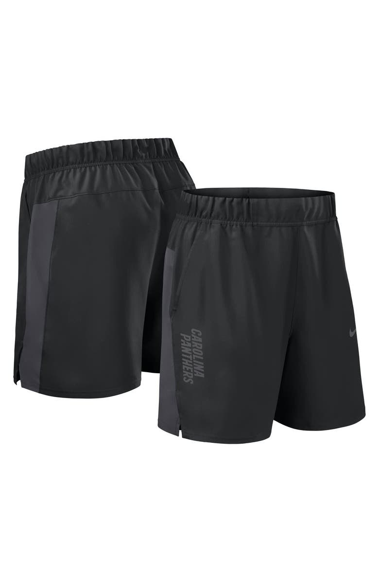Nike Men's Nike Black Carolina Panthers Woven Victory Performance Shorts, Alternate, color, Black