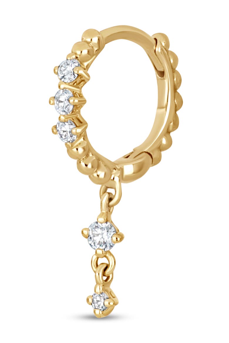 Mykonos Diamond Huggie Hoop Earrings, Alternate, color, 18K YELLOW GOLD