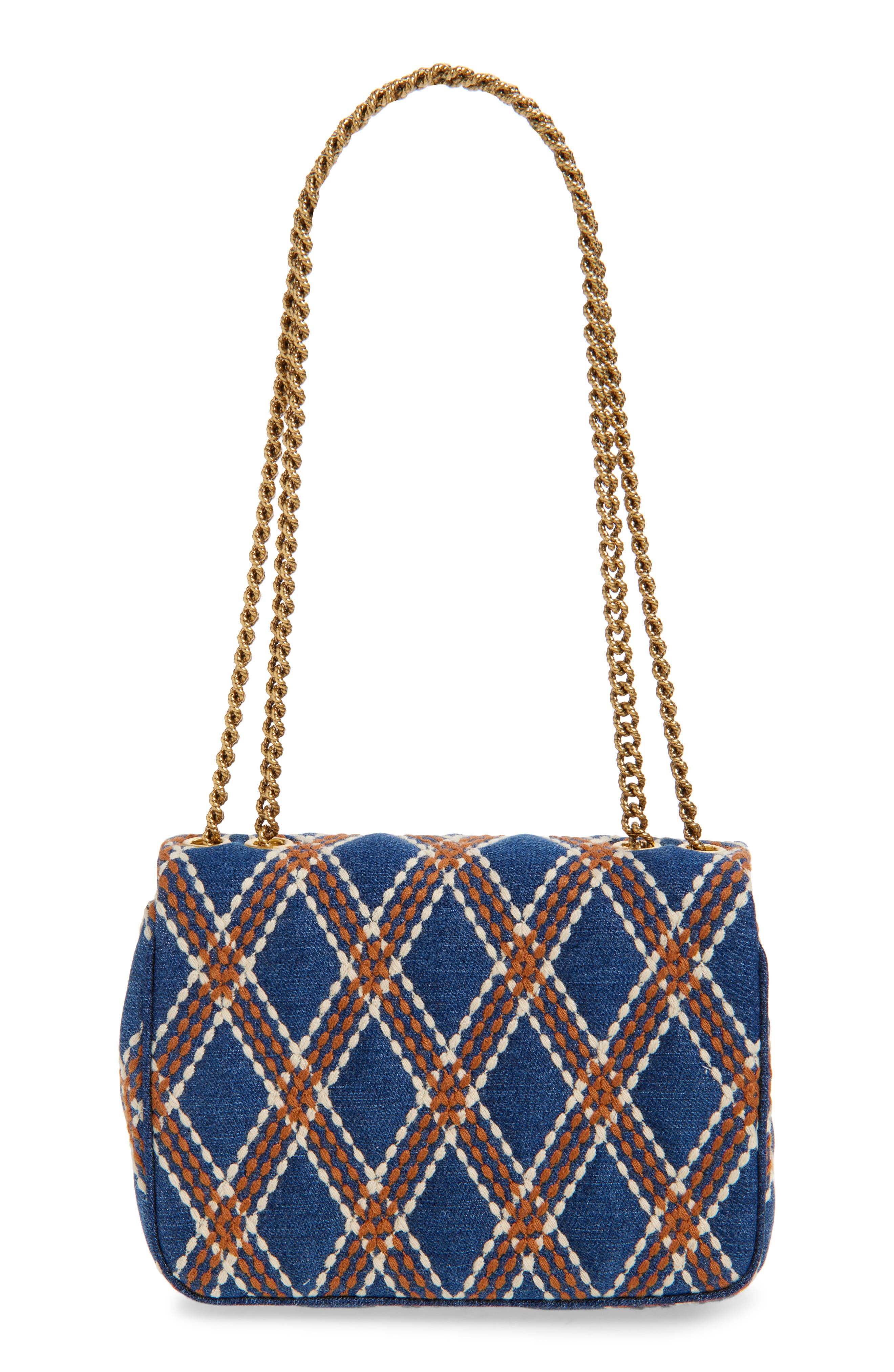 Valentino Garavani Medium Quiltie 67 Quilted Denim Shoulder Bag, Alternate, color, 