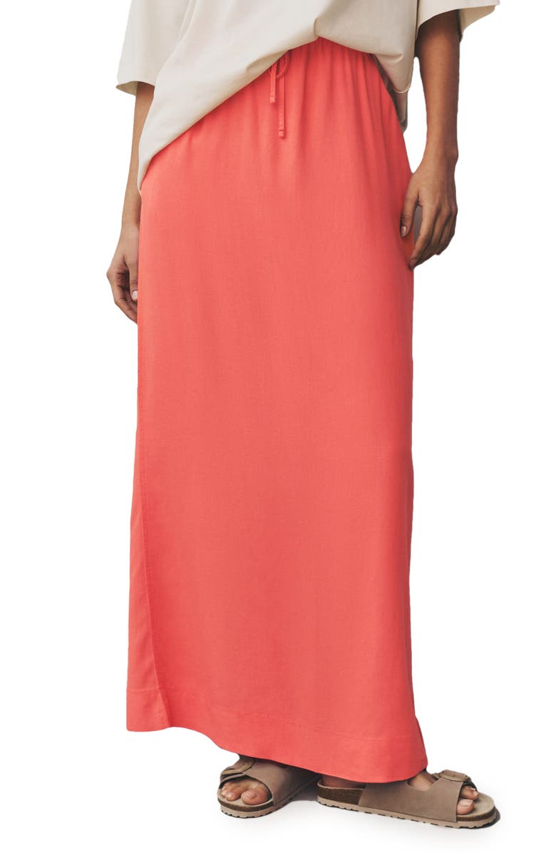 NEXT Tie Waist Maxi Skirt, Main, color, Orange