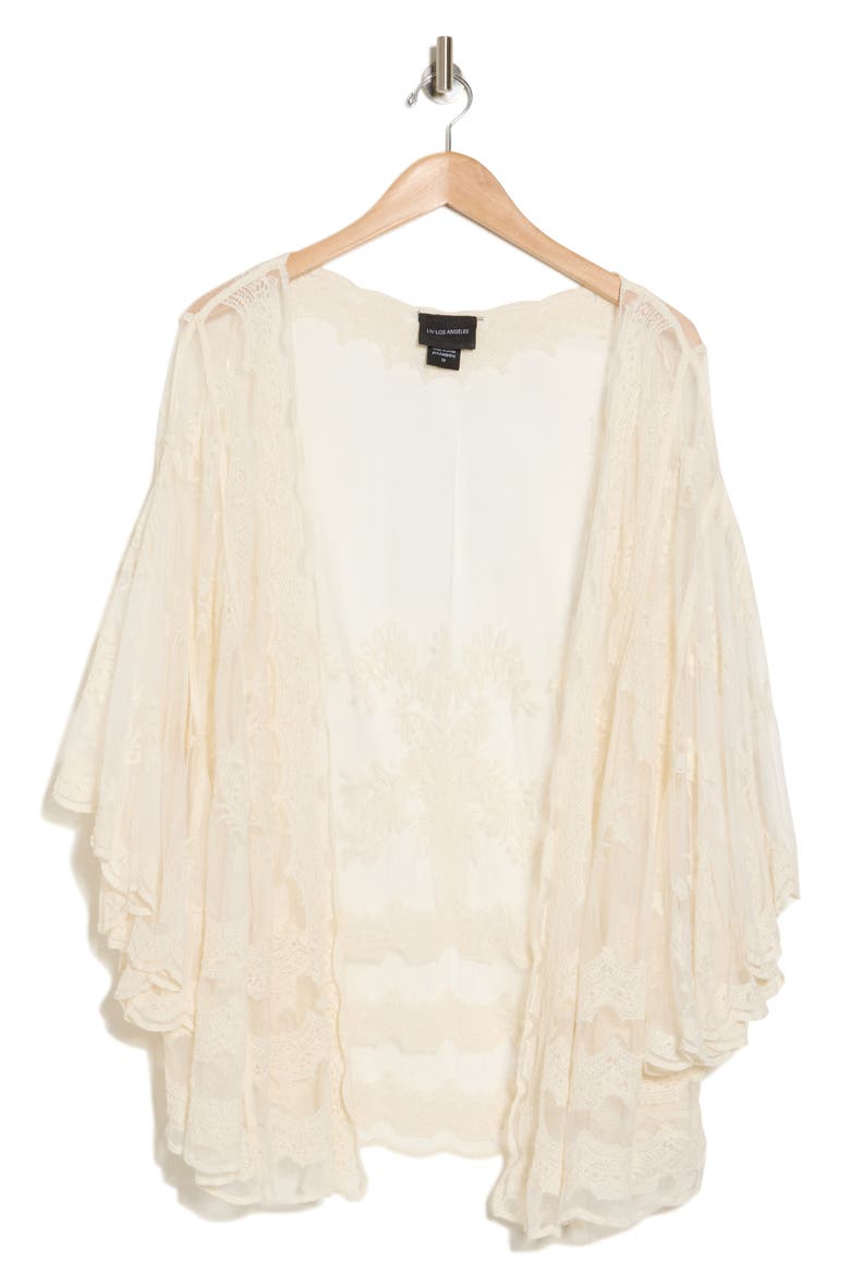 Lace High/Low Wrap, Alternate, color, NATURAL