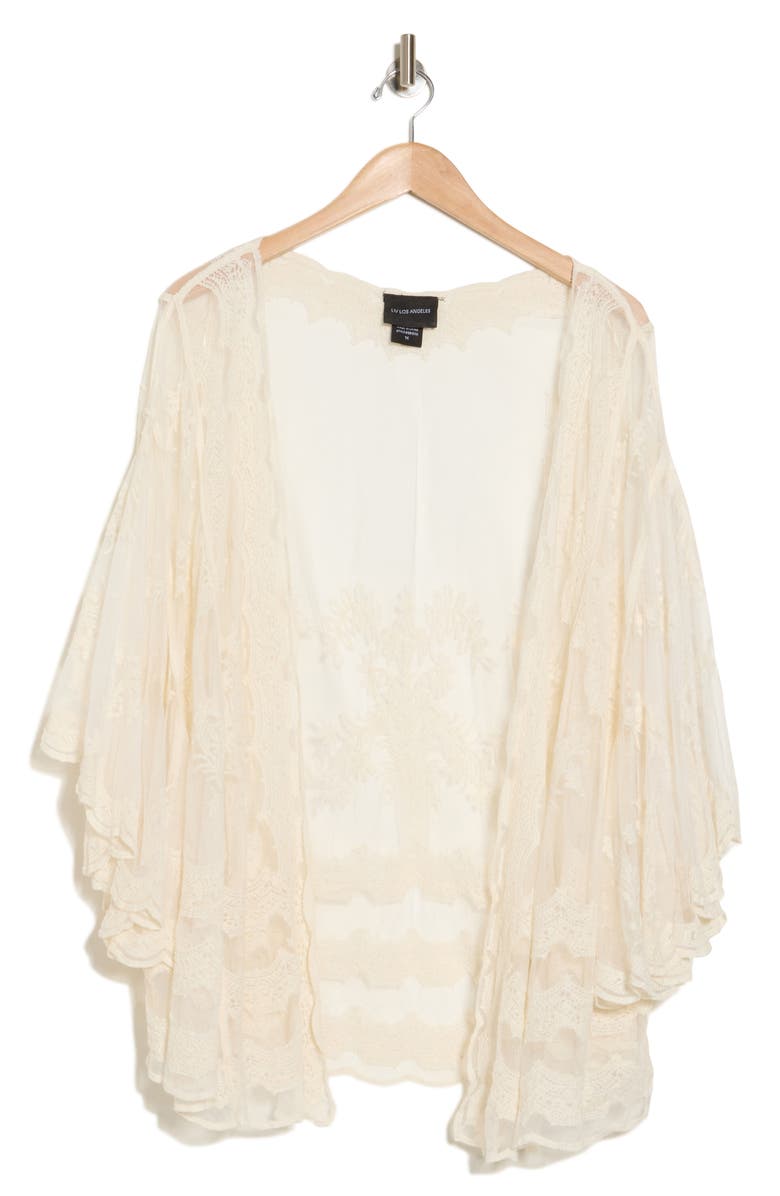 Forgotten Grace Lace High/Low Wrap, Alternate, color, Natural