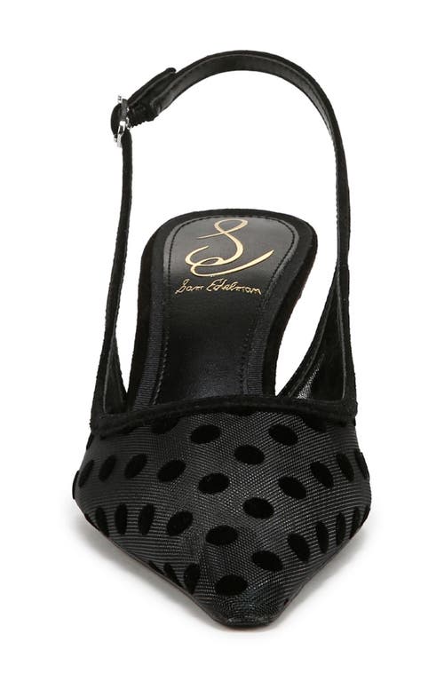 Sam Edelman Biankasling Womens Man Made Kitten Heels In Black/black Dot