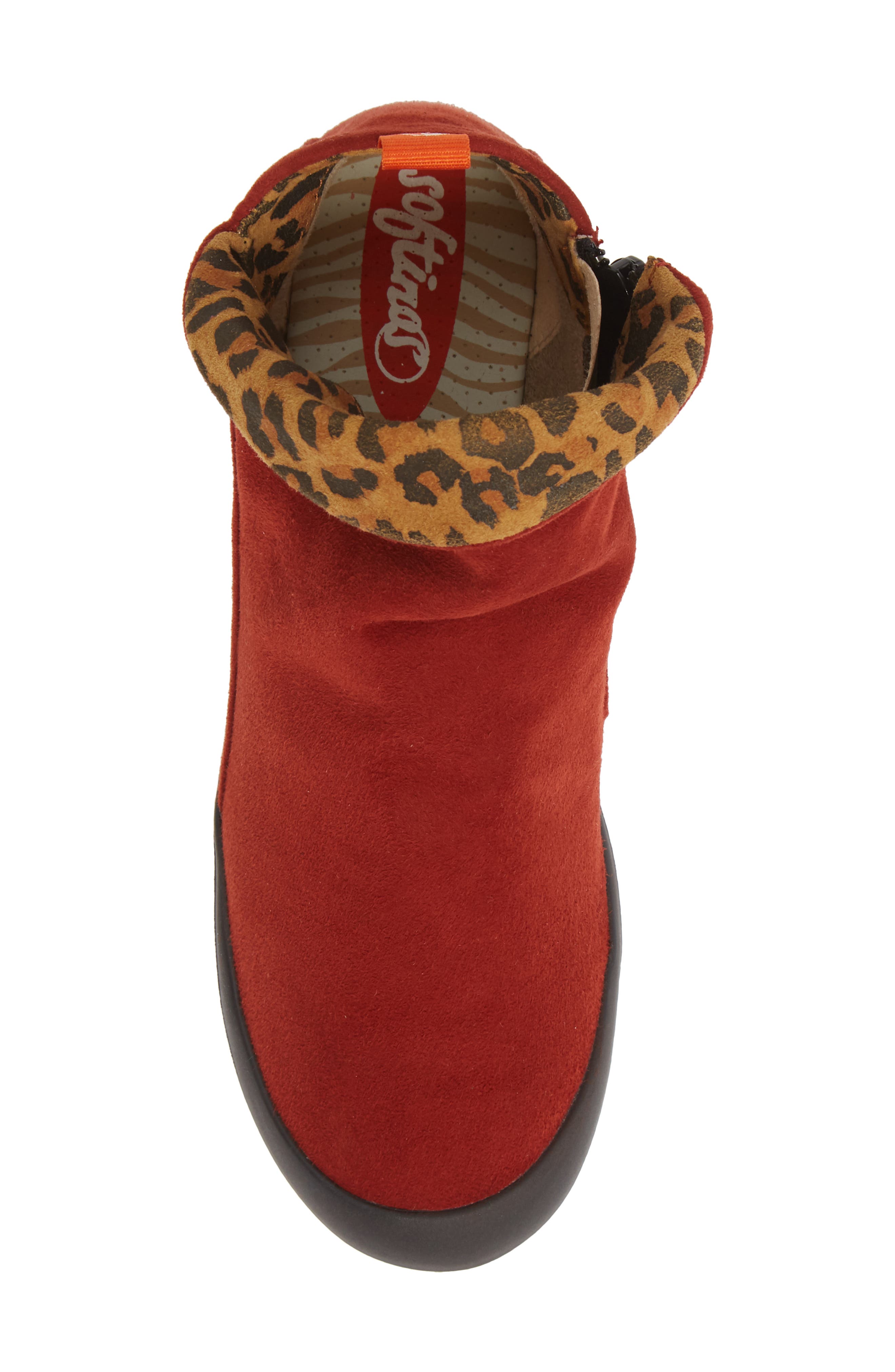 Farah Bootie, Alternate, color, RED/ TAN LEATHER