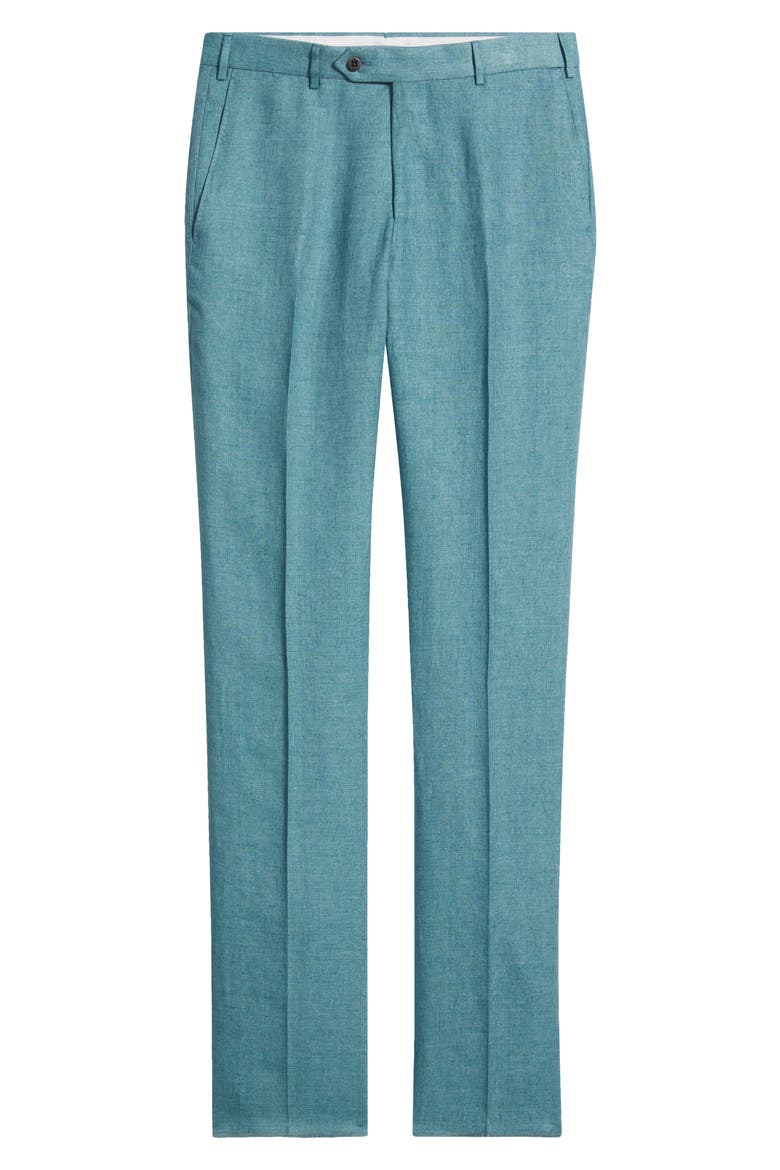 Parker Linen Pants, Alternate, color, TURQUOISE