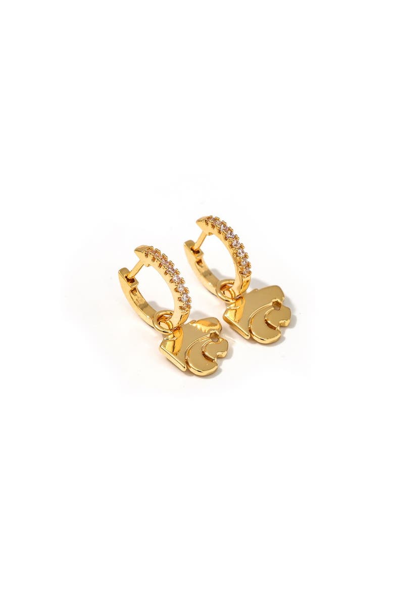 Kansas State University Pennant Pair Earring Set, Alternate, color, Yellow Gold
