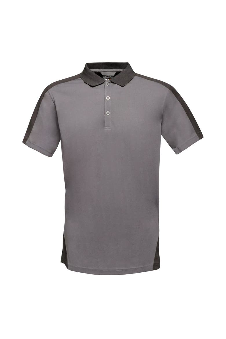 Contrast Coolweave Pique Polo Shirt, Main, color, Seal Grey and Black