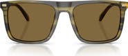 COACH 57mm Flat Top Square Sunglasses