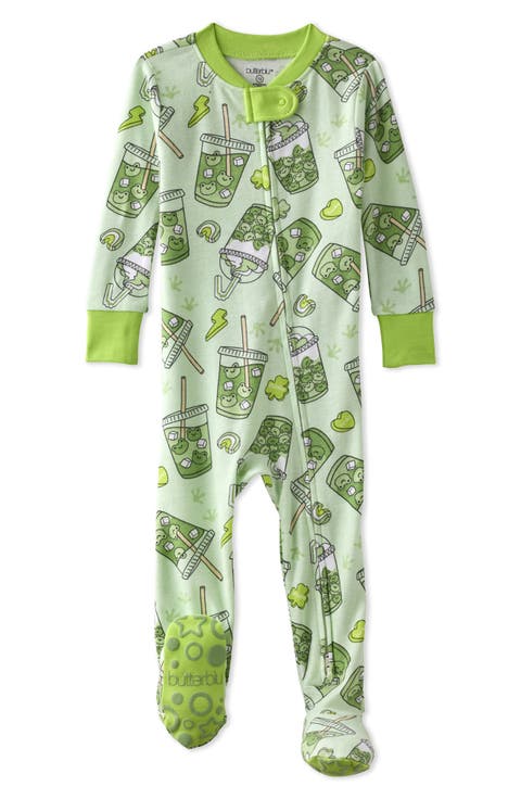 Cruz One-Piece Fitted Organic Cotton Footie Pajamas (Baby)