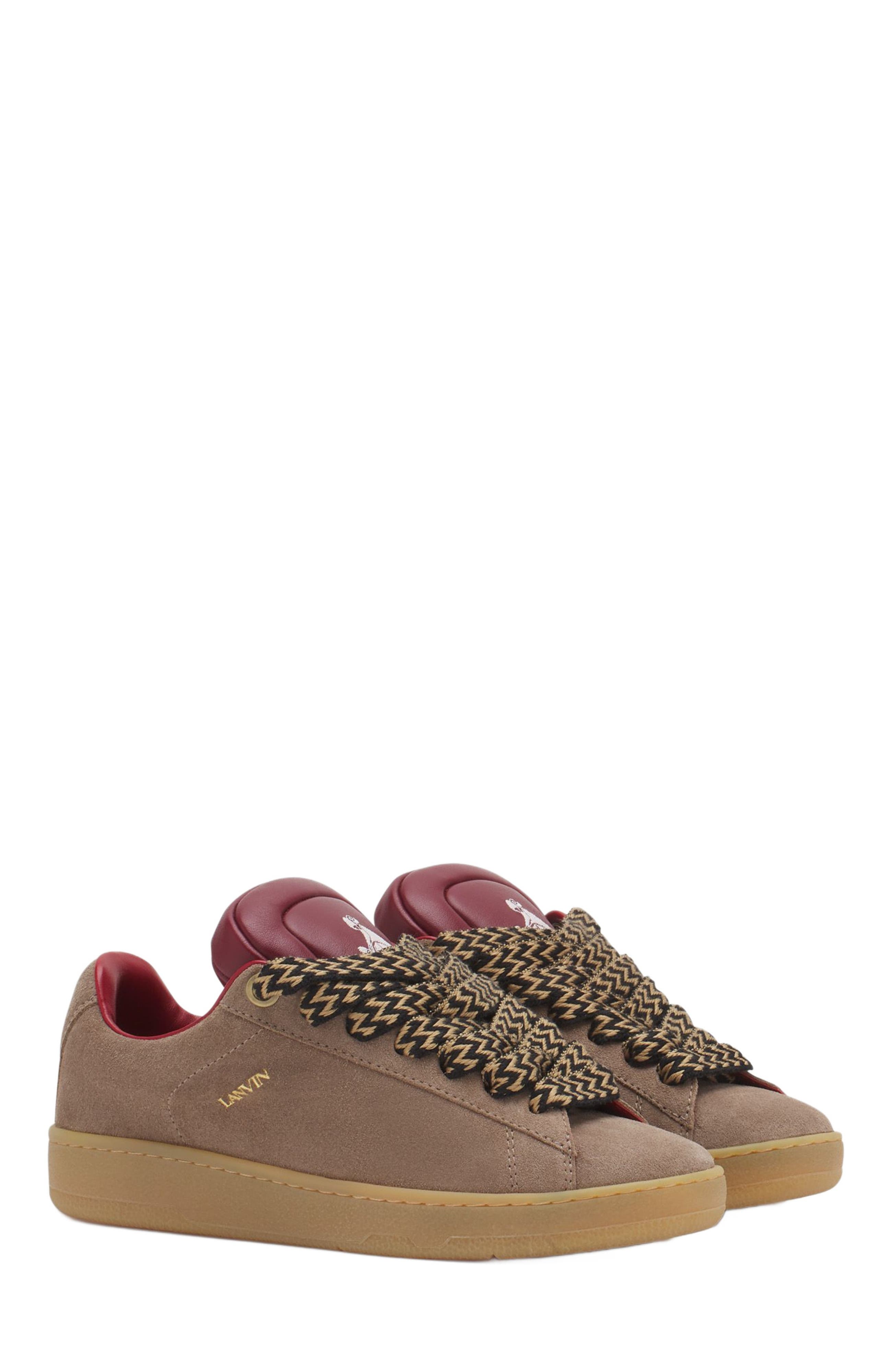 Lanvin x FUTURE HYPER CURB SNEAKERS IN LEATHER AND SUEDE FOR WOMEN, Alternate, color, 