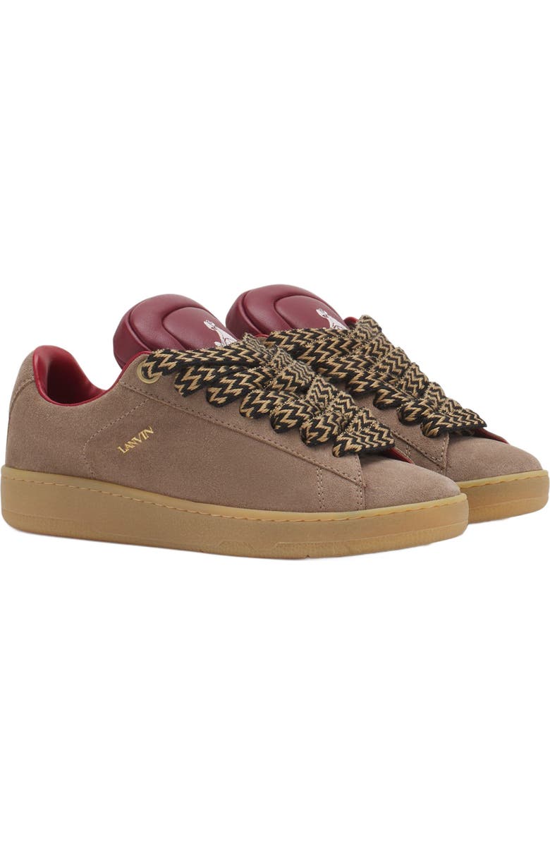Lanvin x FUTURE HYPER CURB SNEAKERS IN LEATHER AND SUEDE FOR WOMEN, Alternate, color,