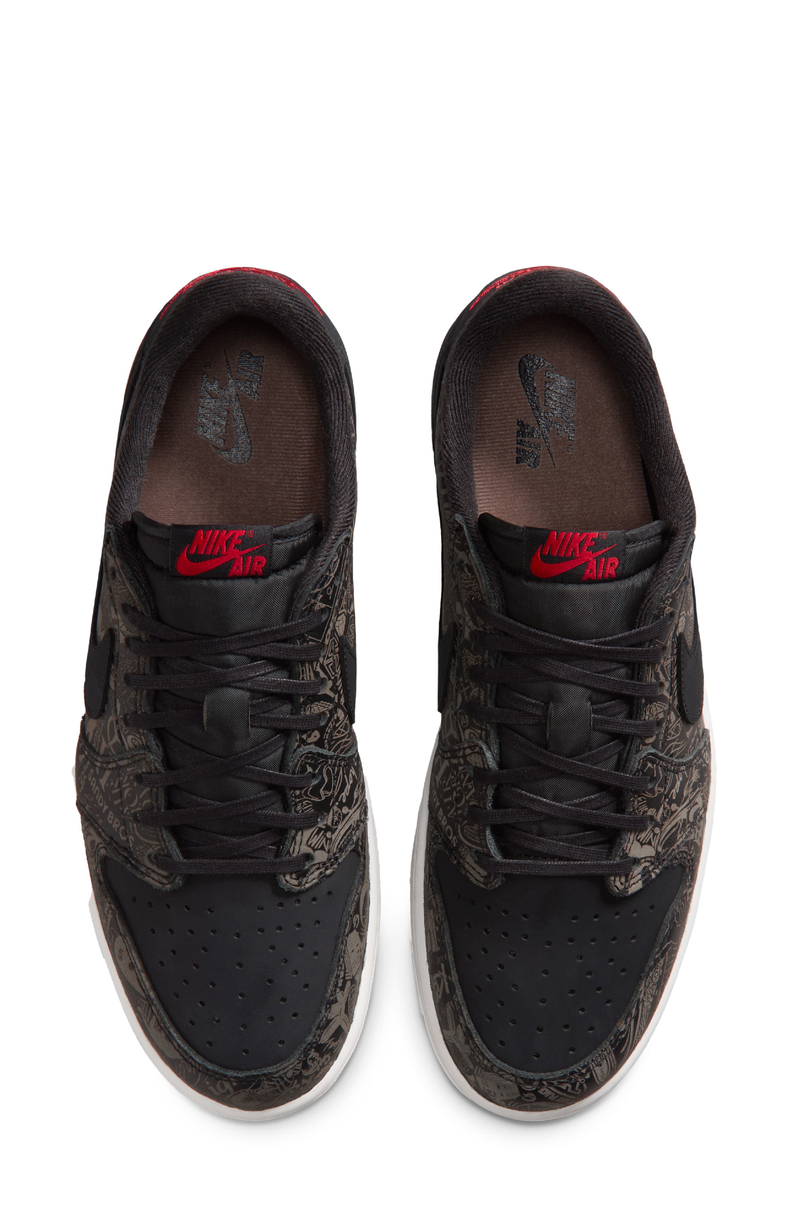 Air Jordan 1 Retro Low OG Sneaker, Alternate, color, BLACK/MULTICOLOR