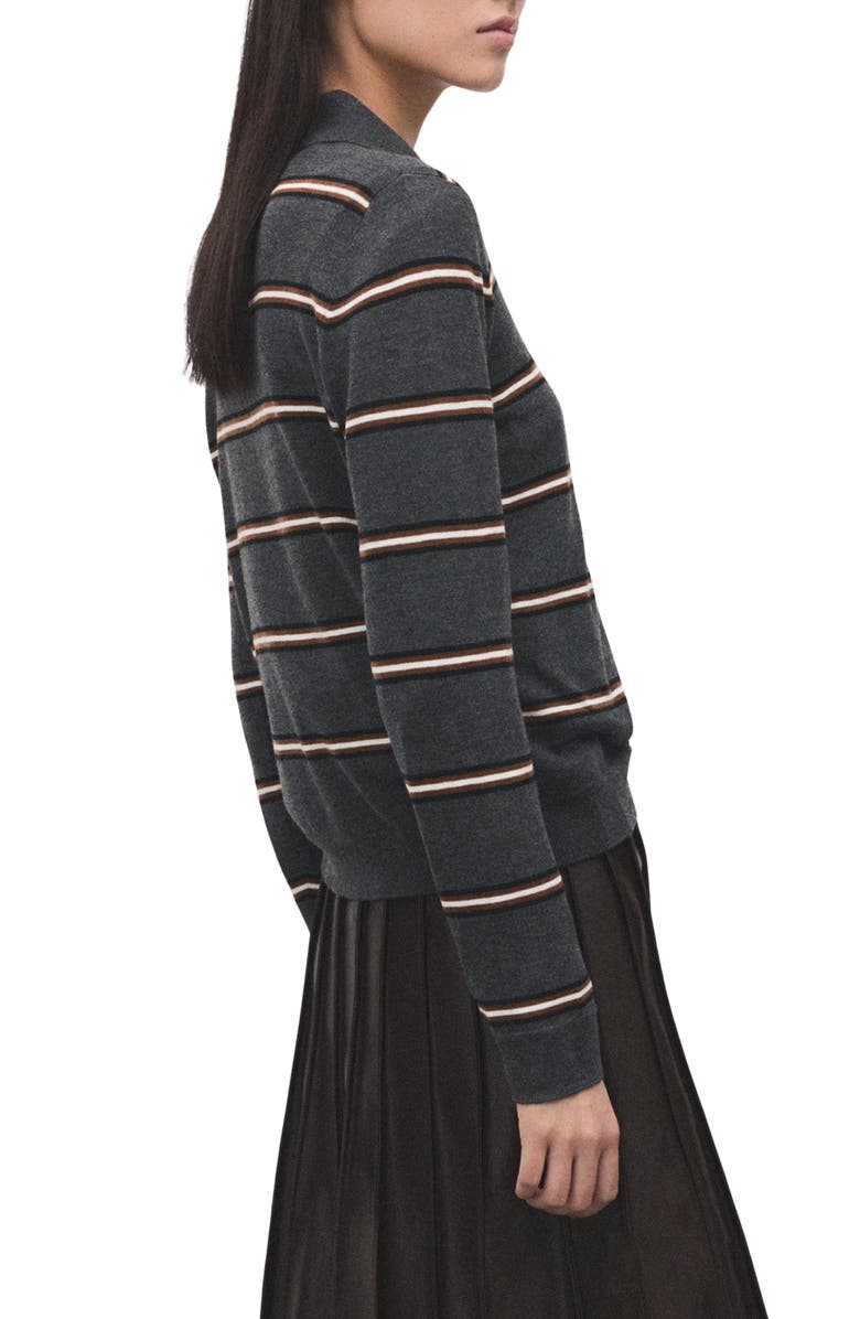 MANGO Stripe Sweater Polo, Alternate, color, 